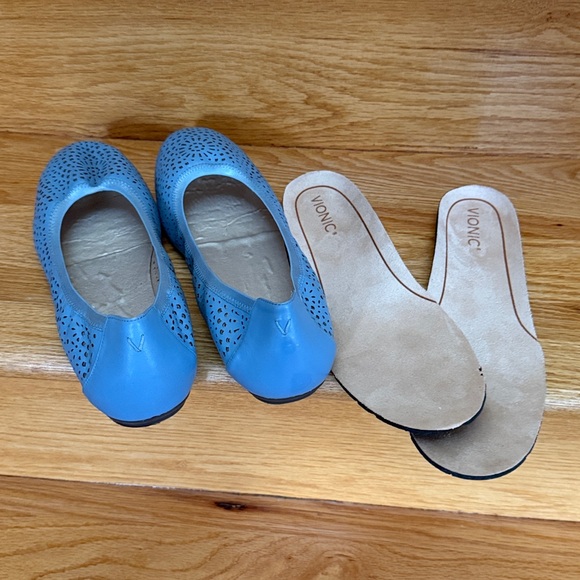 Vionic Women's Robyn Supportive ballet perforated flat shoes Blue Size 11 M - Picture 15 of 15
